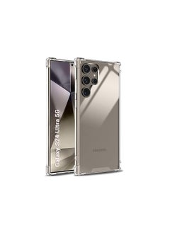 Cresee Case for Samsung Galaxy S24 Ultra (6.8 Inch) Transparent Case Mobile Phone Case with Reinforced Corners Protective Case Thin Soft Cover Shockproof Bumper for Galaxy S24 Ultra, Clear