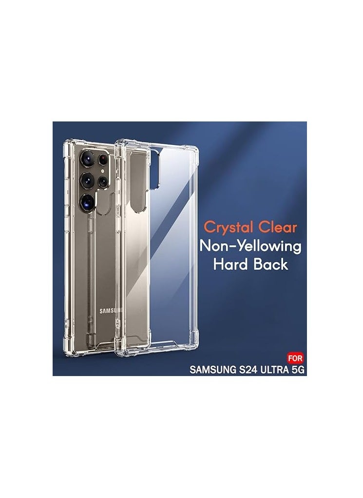 KING KONG - Cresee Case for Samsung Galaxy S24 Ultra (6.8 Inch) Transparent Case Mobile Phone Case with Reinforced Corners Protective Case Thin Soft Cover Shockproof Bumper for Galaxy S24 Ultra, Clear - Image 1