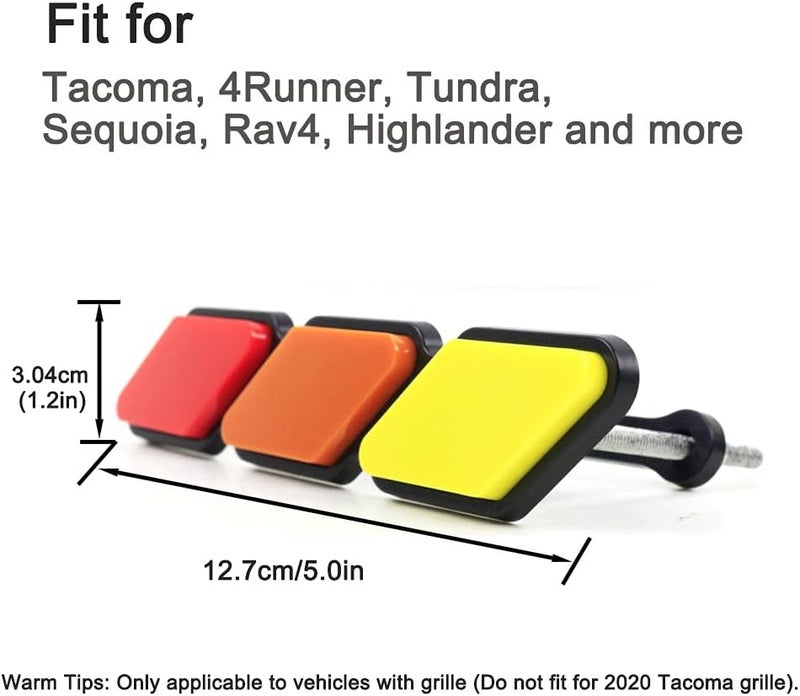 HUAPX Tri-Color Grille Insert Trims for Toyota - Image 2