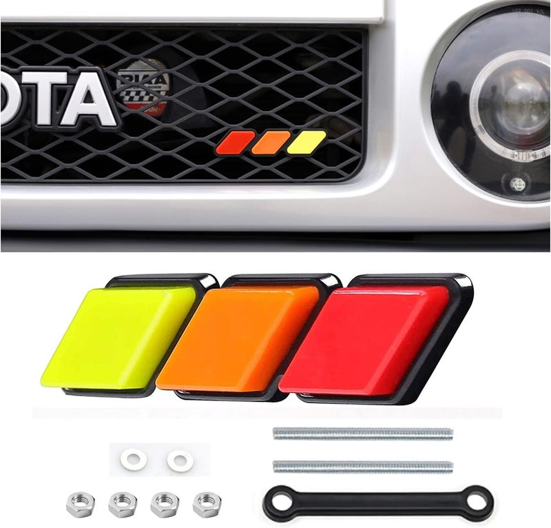 HUAPX Tri-Color Grille Insert Trims for Toyota - Image 1