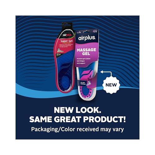 Airplus Super Gel Cushion Insole for Women’s Shoe Sizes 5-11 – All-Day Comfort, Shock Absorption, Gel Zones, Full-Length Footbed, Trim-to-Fit for Casual, Athletic, Dress Shoes, and Work Boots - Image 2