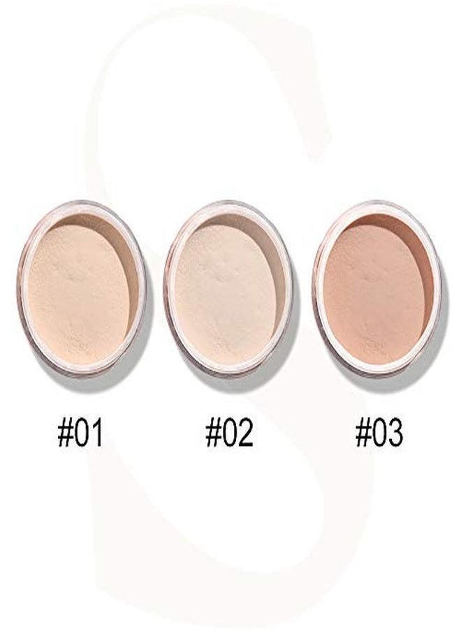 SACE LADY - Oil Control Loose Powder Setting Make Up Waterproof Poreless Long Lasting Softmatte Face Powder Makeup, 0.32Oz (02) - Image 1