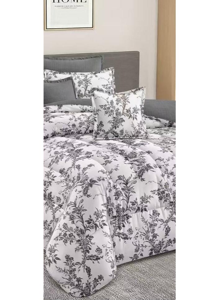 ريد روز طقم لحاف سرير نفرين مشجر فخم من خامه المايكروفايبر مقاس 240*260 سم - Image 3