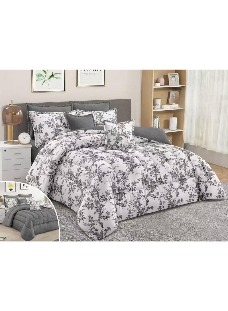 ريد روز طقم لحاف سرير نفرين مشجر فخم من خامه المايكروفايبر مقاس 240*260 سم - Image 1