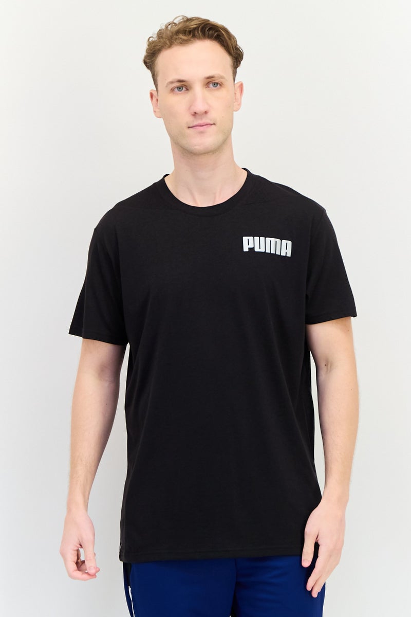 PUMA تي شيرت تدريب قصير الأكمام للرجال، أسود - Image 1