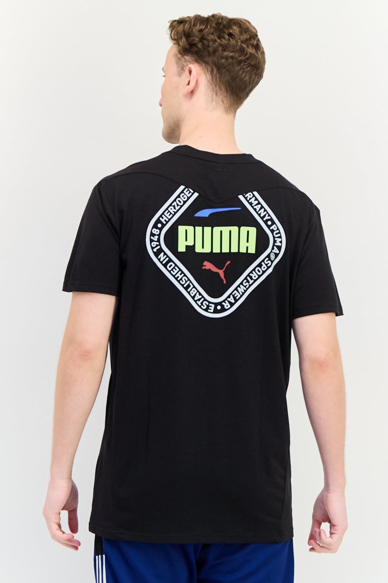 PUMA تي شيرت تدريب قصير الأكمام للرجال، أسود - Image 3