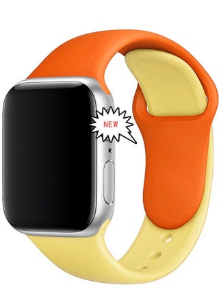 Dual Color Soft Silicone Watch Strap For Apple Watch Band /41mm For iWatch Series 7/6/SE/5/4/3/2/1/ - pzsku/ZFD44DF7EEA43725AEF8FZ/45/_/1700897244/325b2d3e-2469-4213-8f7d-54fc149bc981