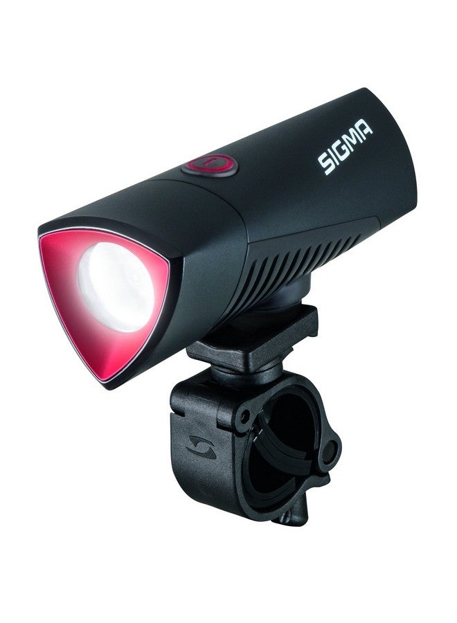 SIGMA مصباح أمامي Buster 700 للركوب الليلي والسباقات، 700 لومن، نطاق شعاع 100 متر، 4 أوضاع إضاءة، تركيب مرن، حامل قابل للتعديل بزاوية 360 درجة، IPX4 - Image 1