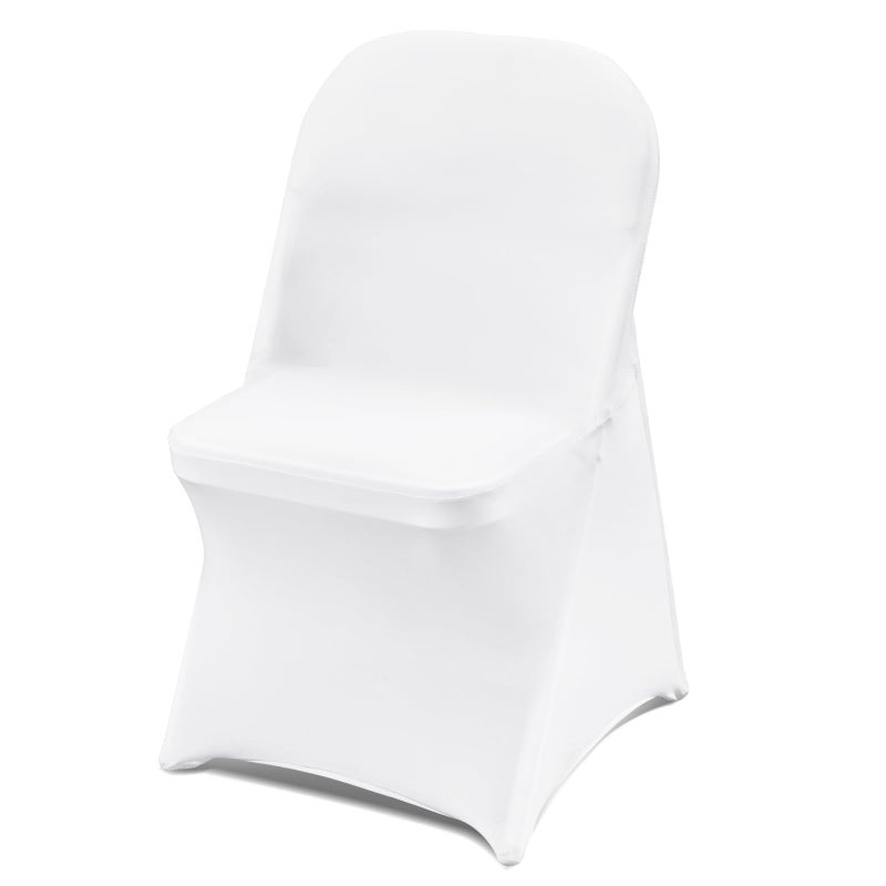 VEVOR 30 PCS White Folding Chair Covers - Ideal for Weddings, Parties, Dining, and Banquets - Universal, Washable Slipcovers for Folding Chairs - Elegant Event DÃ©cor - Image 1