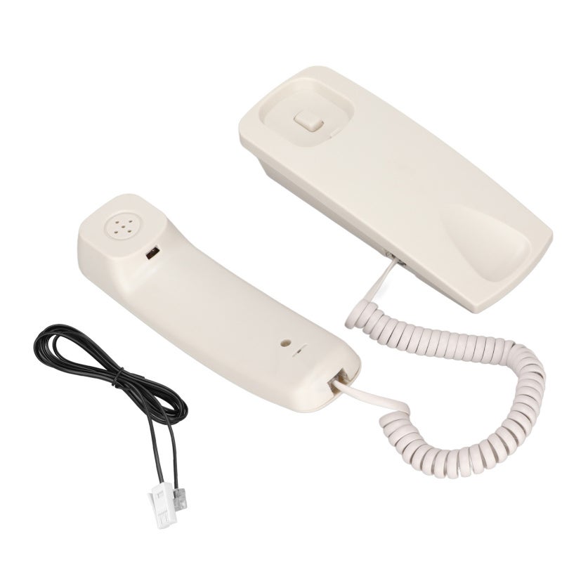 Wired Wall Phone White ABS Material Multifunctional Caller ID Landline - Strong Practicability Corded Telephone for Home Kitchen - Image 3