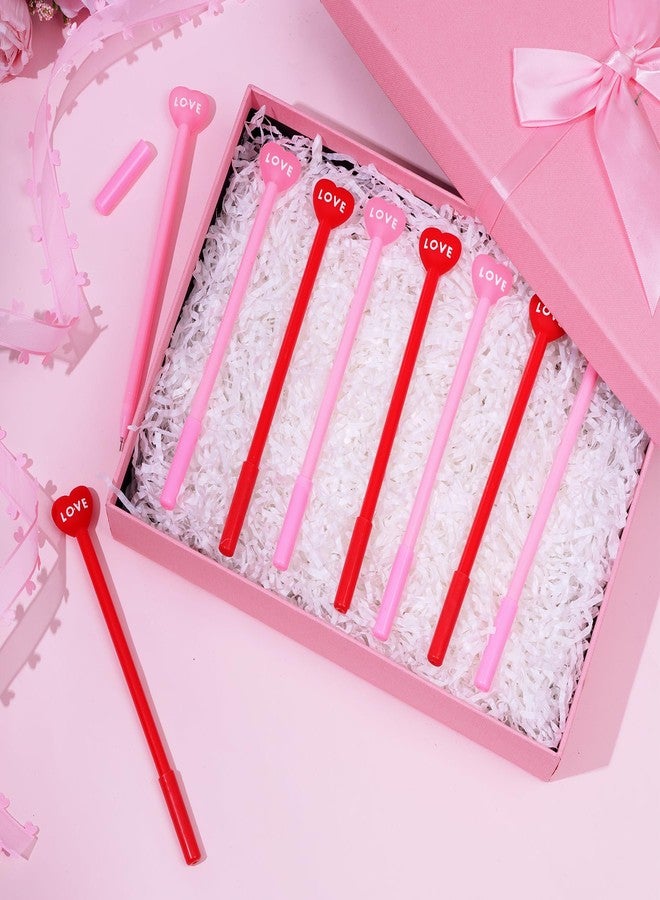 jiebor 30Pcs Heart Shaped Valentines Gel Nurse Cute Fun Pen Bulk Black Ink for Nurses Women Office Supplies (pink, red) - Image 4