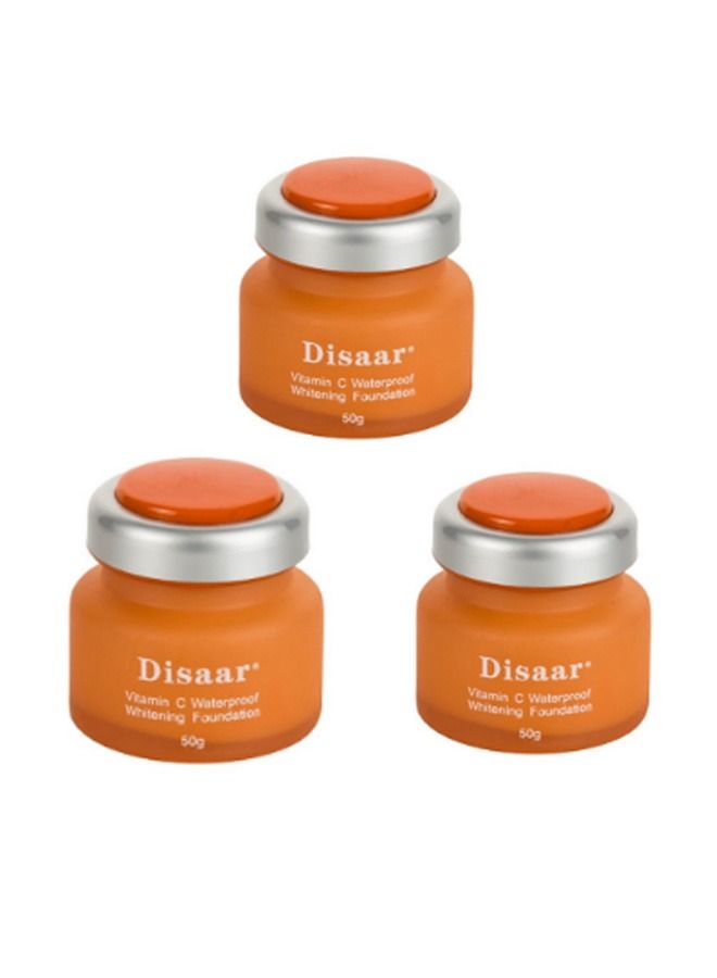 Disaar 3 Pieces of Vitamin C waterproof skin Whitening foundation 50 Gr X 3 - Image 2