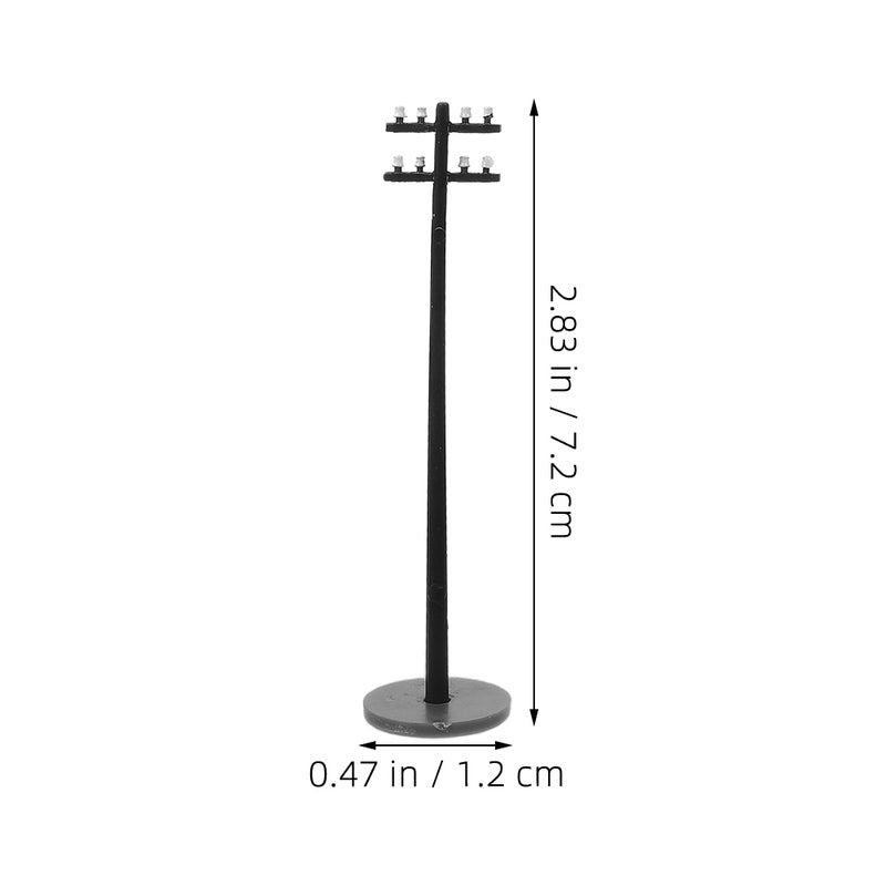 6 pcs Miniature Telephone Poles Model Diy Train Landscape Accessories Landscape Sand Table Decor Realistic Building Scene Railroad Accessories 1:100 - Image 2