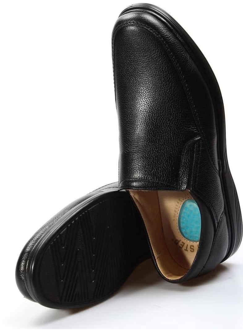 Fast Step Genuine Leather Black Men's Casual Shoes 815mba1301 - Image 1