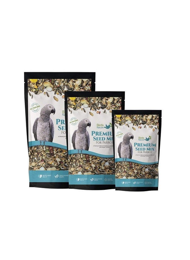 خليط بذور طعام طيور الطبيعة الممتاز للببغاوات الأفريقية الرمادية، والسنغاليين، والأمازونية، والإلكتوس، والكوكتيلات الصغيرة، والكونور، والكايك، والطيور الغريبة (1000 جرام) - Image 3