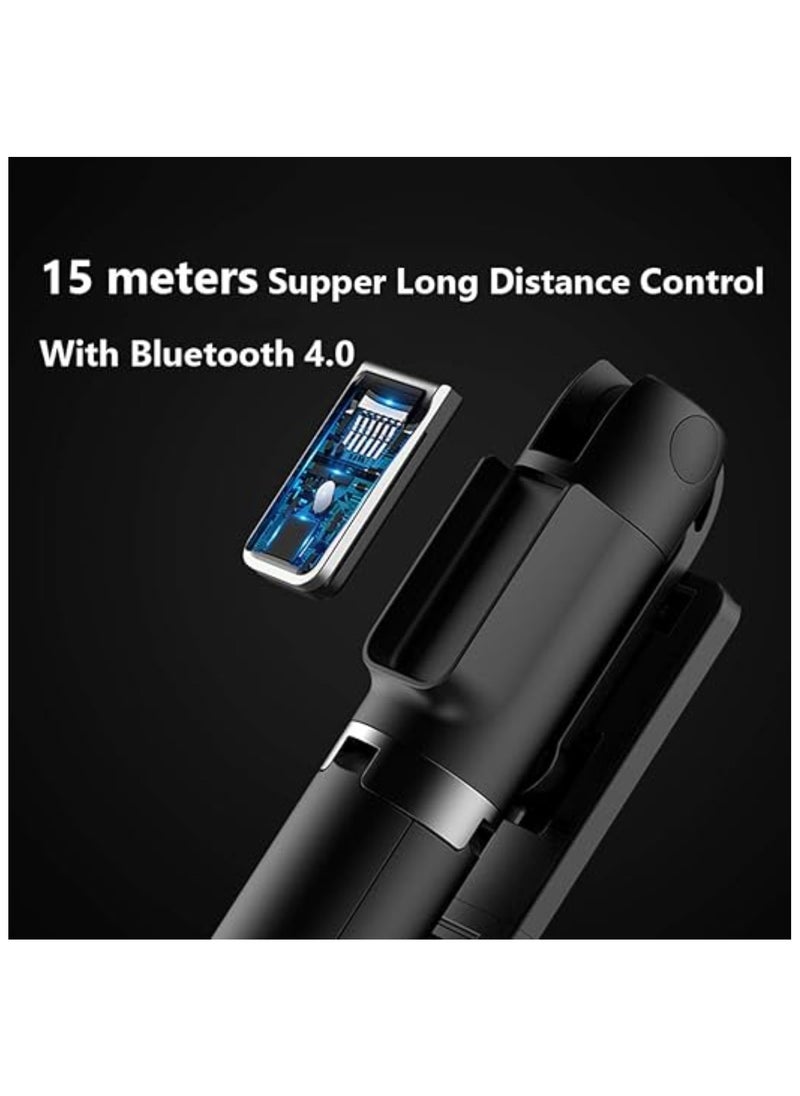 TYCOM Selfie Stick 3 in 1 Extendable Selfie Stick Tripod with Detachable Bluetooth Wireless Remote Phone Holder for iPhone 12/Xs/iPhone 8/iPhone 11/11pro Galaxy S10/S9 Plus/S8/Note8 LG (P40 Black)  - Image 3