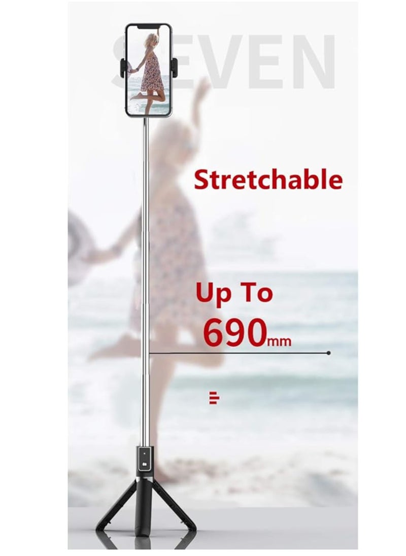 TYCOM - Selfie Stick 3 in 1 Extendable Selfie Stick Tripod with Detachable Bluetooth Wireless Remote Phone Holder for iPhone 12/Xs/iPhone 8/iPhone 11/11pro Galaxy S10/S9 Plus/S8/Note8 LG (P40 Black) - Image 1
