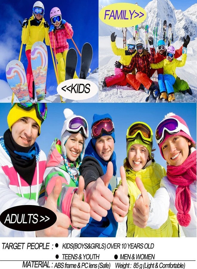 Yidomto Ski Goggles, Pack of 3 Snowboard Goggles for Kids,Boys,Girls,Youth, Mens Womens (Black-Blue-White) - Image 5