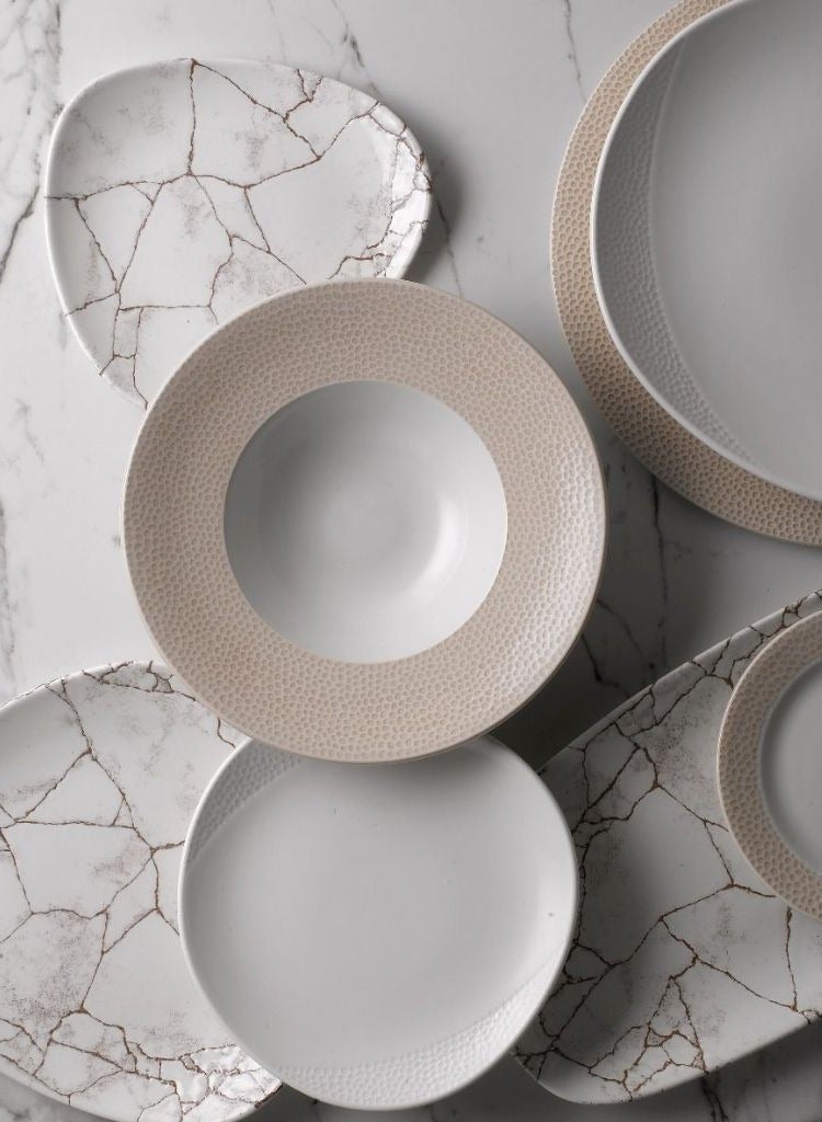Churchill China (England) Churchill Studio Prints Kintsugi Agate Grey Lotus Plate – 19.2cm/7.5"  - Image 4