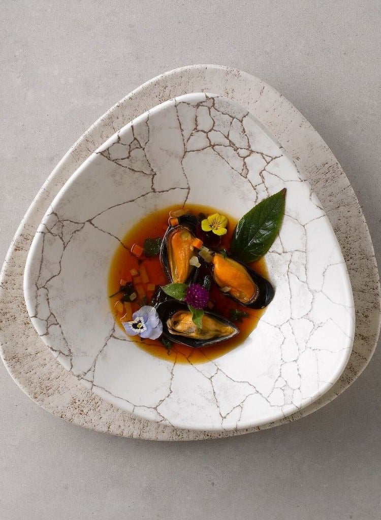 Churchill China (England) Churchill Studio Prints Kintsugi Agate Grey Lotus Plate – 19.2cm/7.5"  - Image 3