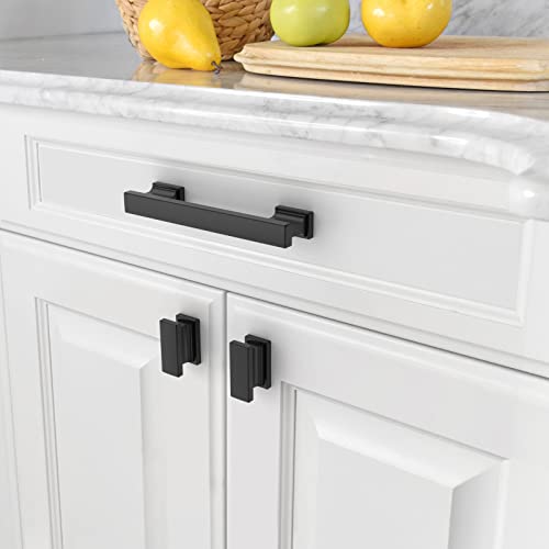 Amerdeco 20 Pack Matte Black Cabinet Hardware - 3-3/4 Inch(96mm) Hole Center Drawer Pulls for Kitchen, Bathroom & Dresser - ZH00013 - Image 3