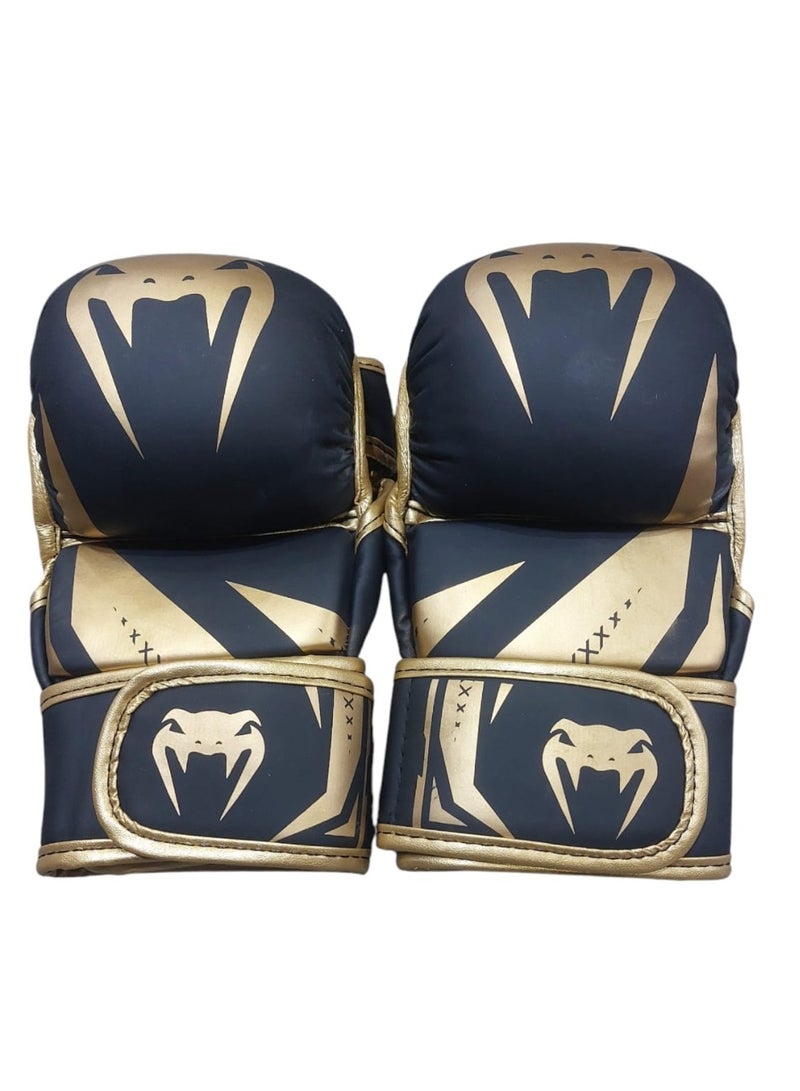Generic Sports Boxing Gloves – Professional Design High Performance Hand Protection for Exercises and Matches (Black/Gold) - Image 3