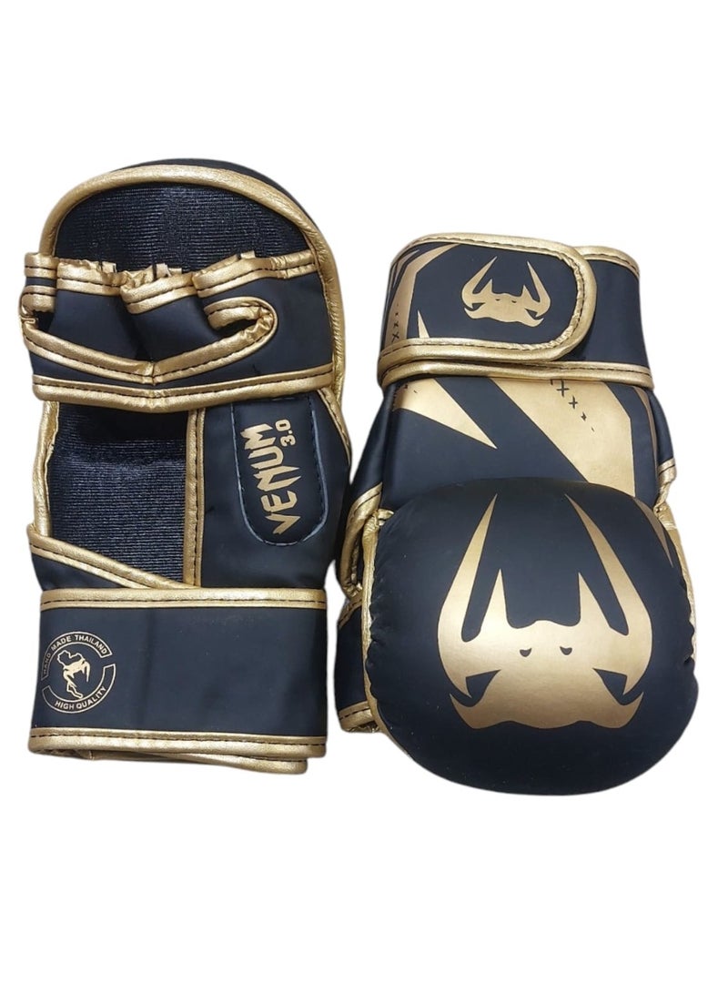 Generic Sports Boxing Gloves – Professional Design High Performance Hand Protection for Exercises and Matches (Black/Gold) - Image 2