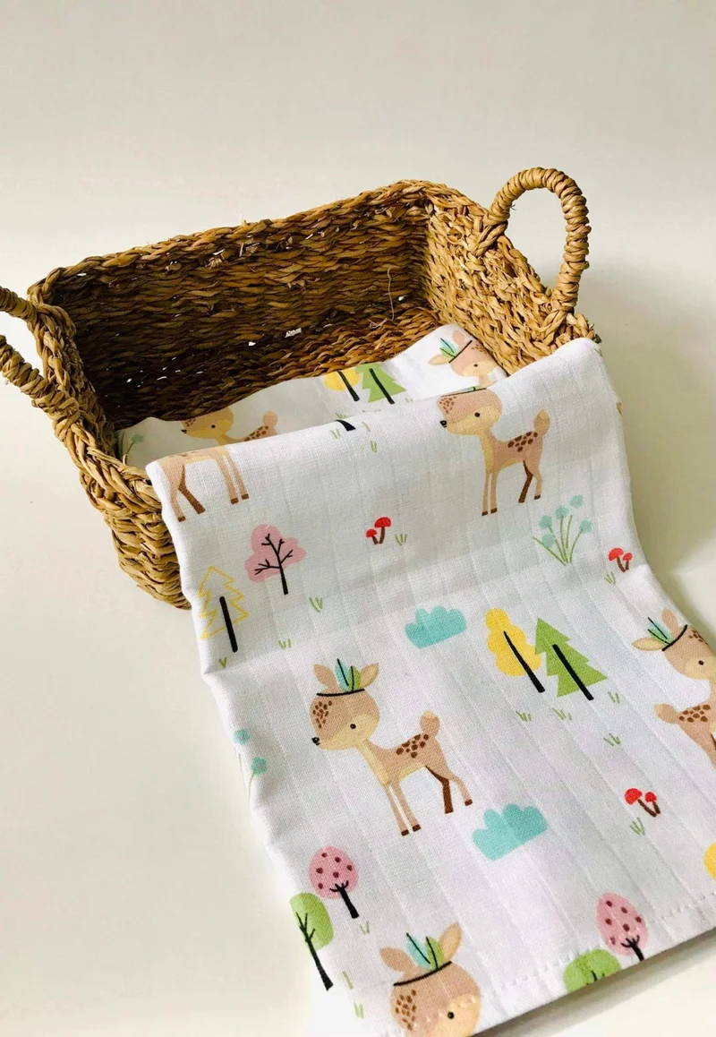 juniperus 3 Pieces 110x110 Multi-Purpose Muslin Cloth Cover Blanket