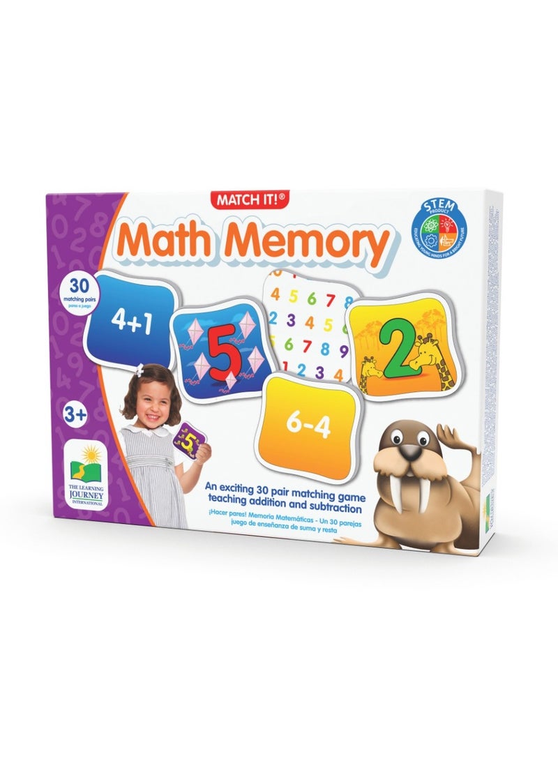 THE LEARNING JOURNEY MATCH IT! MEMORY -MATHEMATICS - Image 1
