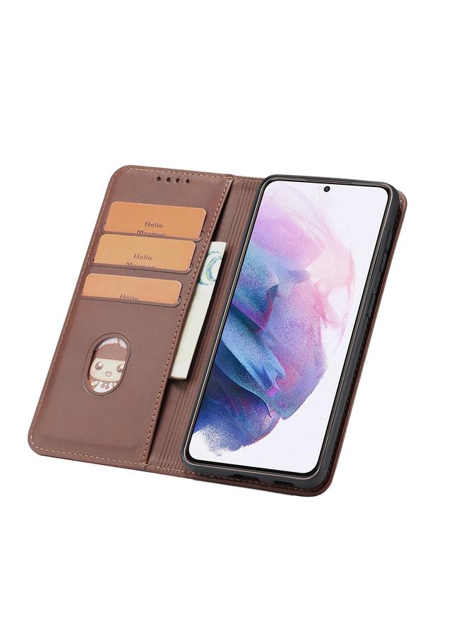 S-TOP Case For Samsung Galaxy S21 Ultra 5G Calf Texture Magnetic Horizontal Flip Leather Case with Holder & Card Slots & Wallet - Image 3