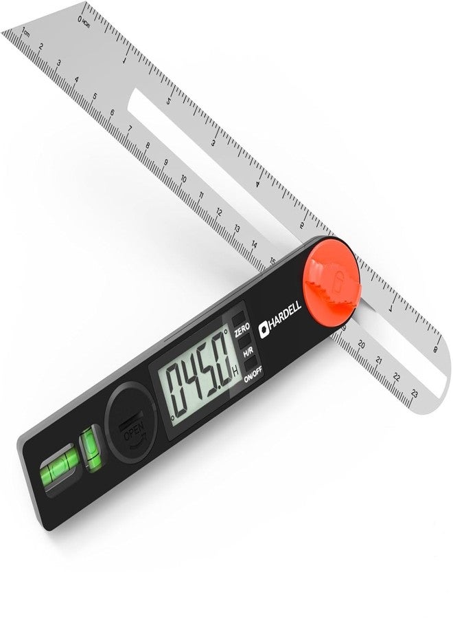 HARDELL Digital Angle Finder T-Bevel, Horizontal Vertical Bubble Digital Protractor with Large LED Screen, 0-338 Degree Angle Measuring Tool Suitable for Carpenters, Woodworkers, Fabricators - Image 1