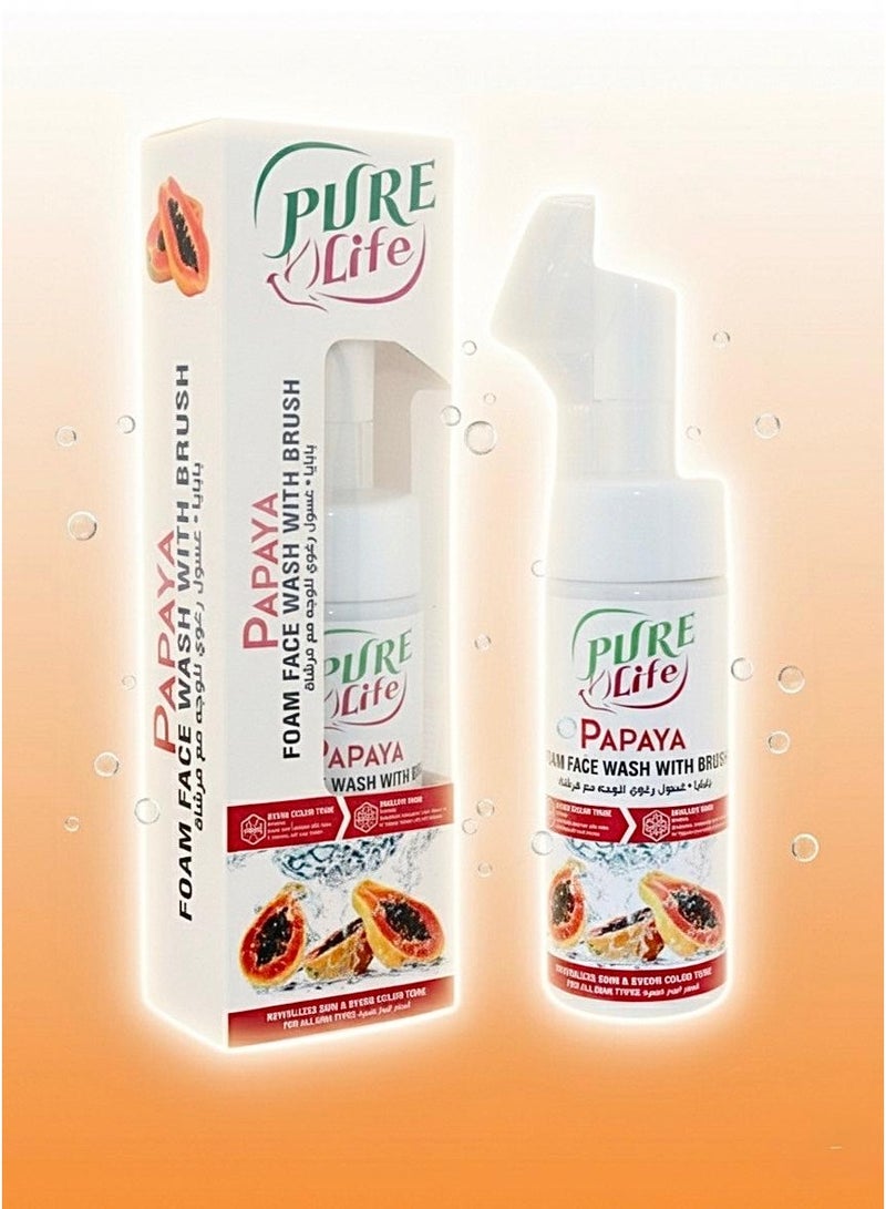 Pure Life PureLife Foaming Face Wash Papaya 150ml – Deep Cleansing, Refreshing, and Hydrating Formula for All Skin Types - Image 2