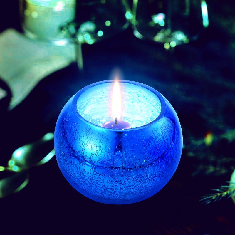 Decorative Glass Candlestick Adornment Gradient Color Design Candleholder Ornament - Image 3