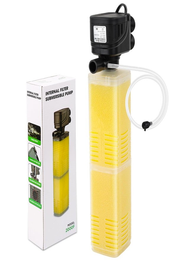 Klabb Aquarium Filter 40-100 Gal Tanks Submersible Internal Fish Tank Filters Large Tank Pond Clear for 320 GPH 4 in 1 Biochemical Filtration 1.2 m Lift Wavemaker and Air Supply 110V 60Hz - Image 1