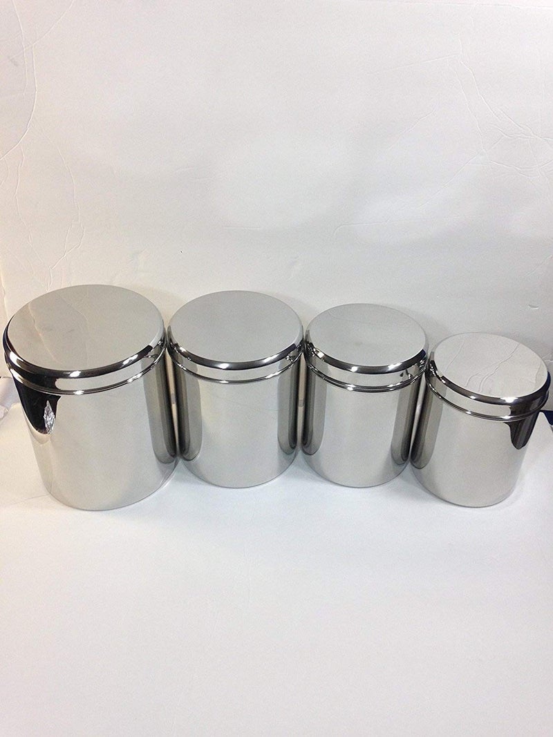 Private Qualways Jumbo Stainless Steel Kitchen Canister Set of 4 (Set of 4), 6.5 lb, 5 lb. 4 lb and 3 lb canister set - Image 2