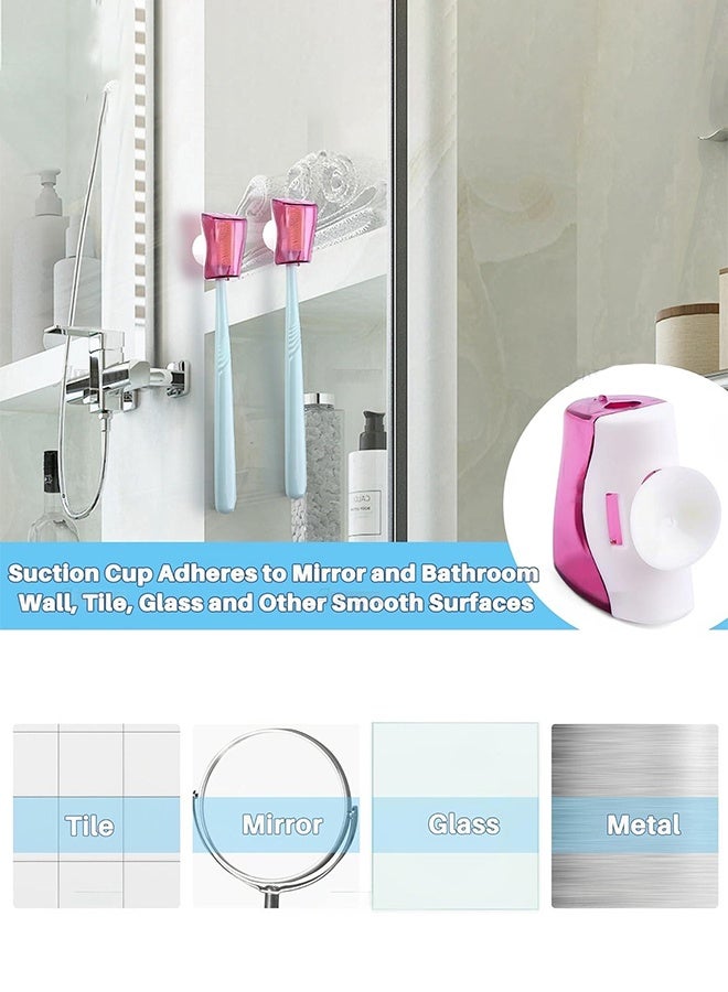 Sweet Life 6 Pack Toothbrush Holder with Suction Cup Toothbrushed Head Covers Caps Protector Case Box for Bathroom Wall Mirror Home Outdoor Travel - Image 4