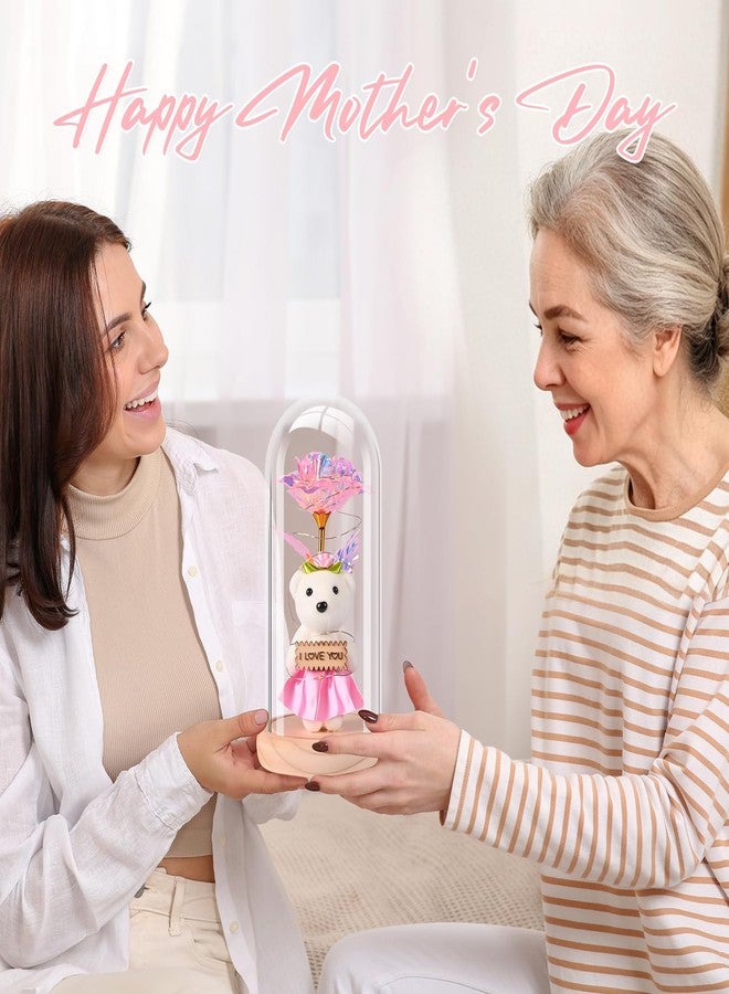 AKIYHT Graduation Gifts for Women Her, Flowers Rose Gifts for Women, Birthday Gifts for Women, Cute Little Bear Flowers for Graduation Flower Gifts Mom, Sister, Her, Grandma, Classmate - Image 2