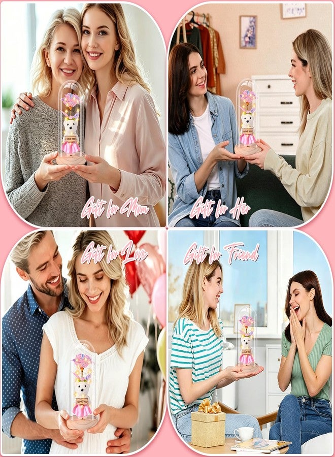AKIYHT Graduation Gifts for Women Her, Flowers Rose Gifts for Women, Birthday Gifts for Women, Cute Little Bear Flowers for Graduation Flower Gifts Mom, Sister, Her, Grandma, Classmate - Image 5