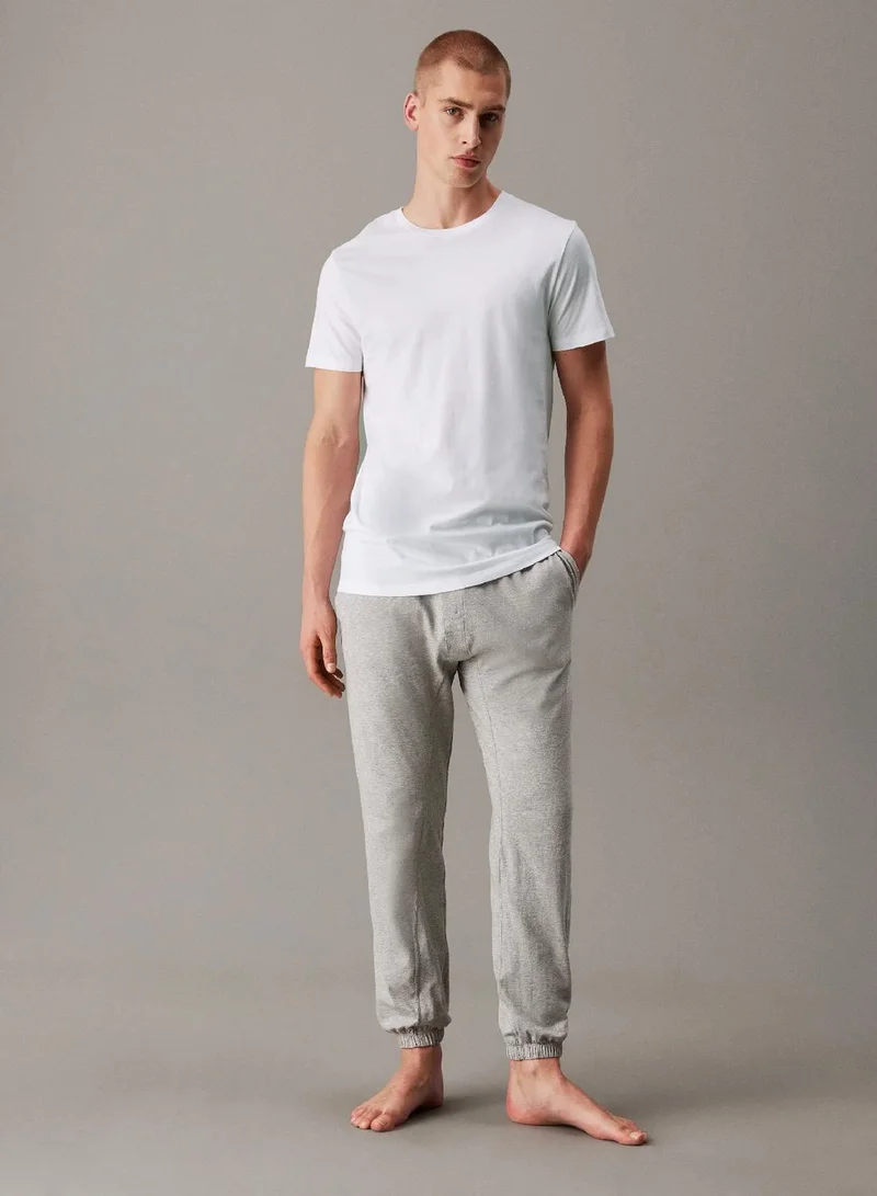 Calvin Klein WHITE/WHITE/WHITE 3 Pack T-shirts - 100% Cotton for Men | Best Price UAE