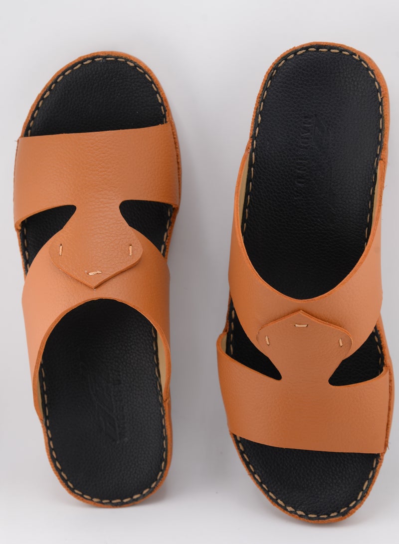 النهام صندل عربي رجالي مصنوع يدويًا من الجلد - نعال تقليدي فاخر بجودة عالية - Image 1