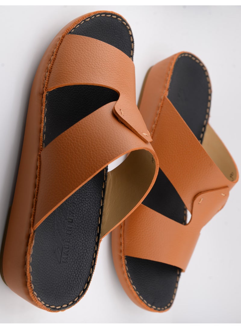 النهام صندل عربي رجالي مصنوع يدويًا من الجلد - نعال تقليدي فاخر بجودة عالية - Image 2