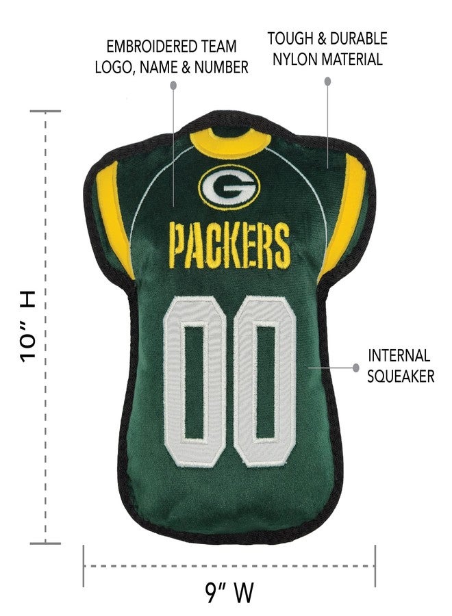 Pets First The 1st Ever Tough but Smooth Dog Toy NFL Green Bay Packers Football Jersey Tough Pet Toy. A Premium Quality Doggie Toy with Built-in Squeaker. Sports Fans Favorite Chew Toy - Image 5