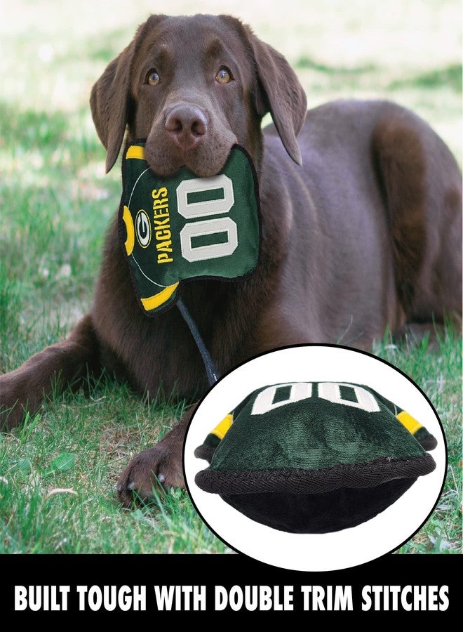 Pets First The 1st Ever Tough but Smooth Dog Toy NFL Green Bay Packers Football Jersey Tough Pet Toy. A Premium Quality Doggie Toy with Built-in Squeaker. Sports Fans Favorite Chew Toy - Image 4