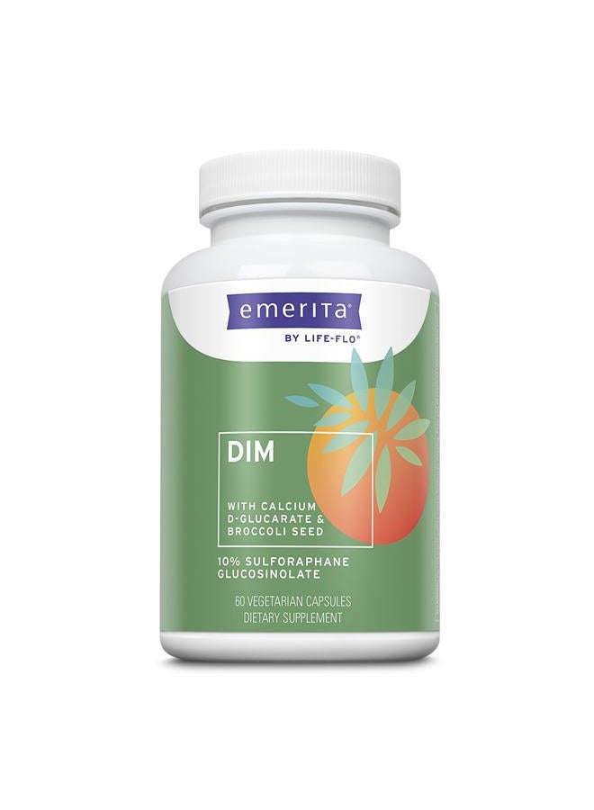 True Sea Moss by Life-flo DIM Supplement, Balancing Support for Women with 100mg DIM Plus Calcium D-Glucarate and Broccoli Seed Extract, 60-Day Guarantee, Not Tested on Animals, 30 Servings, 60 VegCaps - Image 1