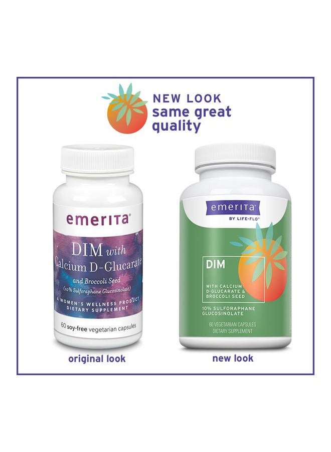 True Sea Moss by Life-flo DIM Supplement, Balancing Support for Women with 100mg DIM Plus Calcium D-Glucarate and Broccoli Seed Extract, 60-Day Guarantee, Not Tested on Animals, 30 Servings, 60 VegCaps - Image 2