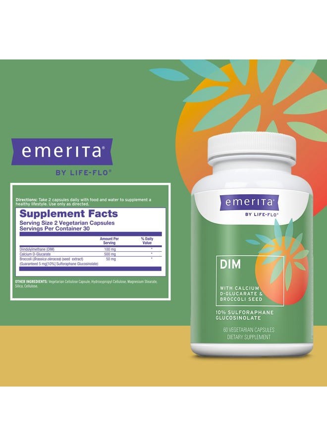 True Sea Moss by Life-flo DIM Supplement, Balancing Support for Women with 100mg DIM Plus Calcium D-Glucarate and Broccoli Seed Extract, 60-Day Guarantee, Not Tested on Animals, 30 Servings, 60 VegCaps - Image 3