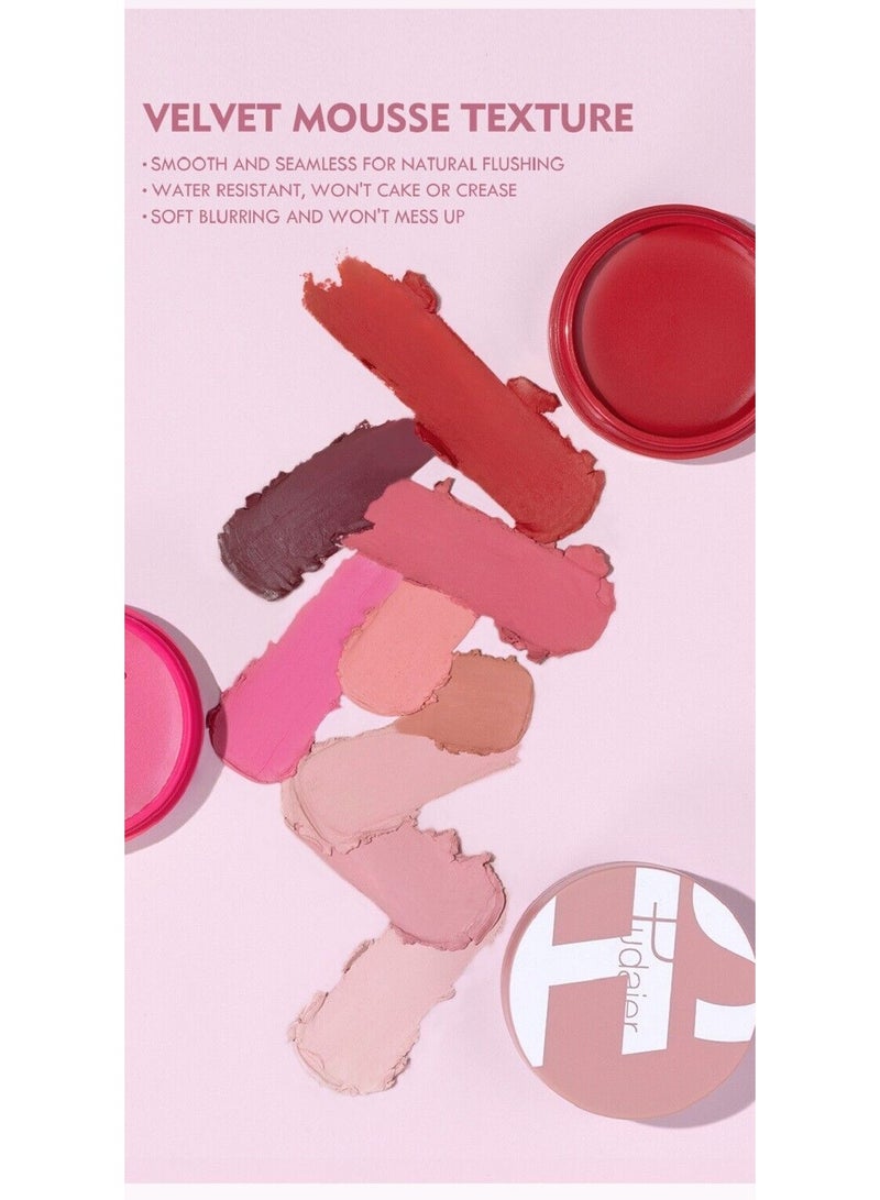 pudaier بلشر وجه مات بلون الخدود طويل الأمد مكياج بلسم مقاوم للماء مغذي للوجه بلشر كريمي للخدود مدعوم بزيت الخروع وفيتامين E بلشر عالي الصبغة لإشراقة طبيعية 05 - Image 5