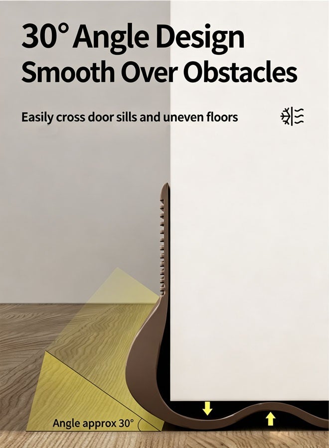 Draft Stoppers,Under Door Draft Stopper Reusable Self-Adhesive Door Sweep with Triple Seal Technology Soundproof Felt Flexible Gap Filler for Interior Exterior Doors Noise Reducing Door Seal Brown - Image 5