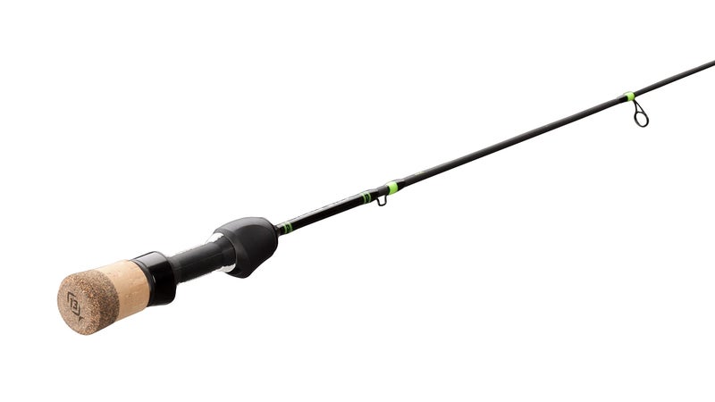 13 FISHING - Tickle Stick - Ice Fishing Rod - Gen 3-28" M (Medium) - 1/4-3/8 oz - PC2 Flat-Tip Blank with Larger Tip Guides - TS3-28M - Image 3