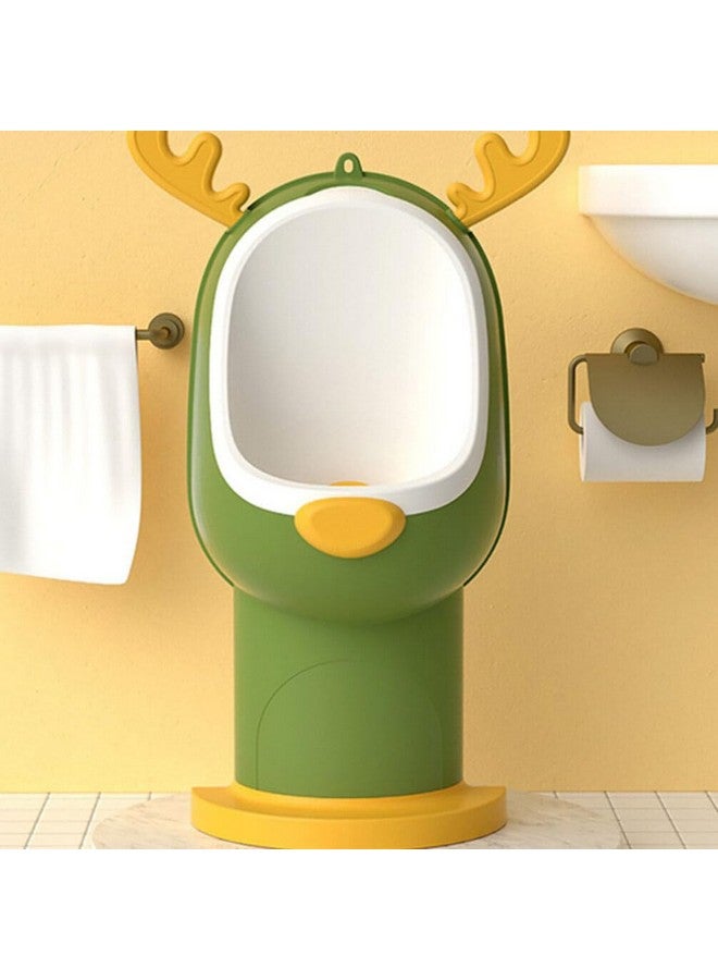 Healifty Training Potty Toilet Wall Potty Pee Training For Boys Cute Cartoon Animal Elk Urinal Potty For Boys Standing Pee Trainer Green Training Potty Kids Pee Trainer - Image 5